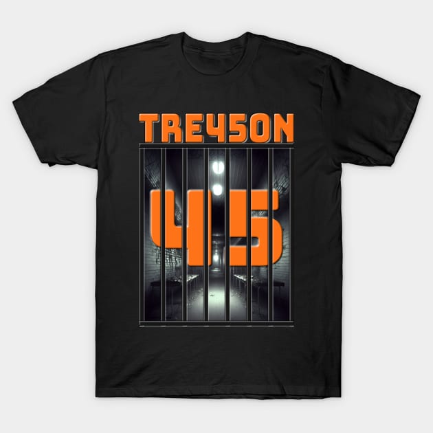 Orange 45 TRE45ON T-Shirt by Obotan Mmienu